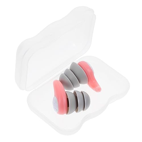 GOOHOCHY Silicone Ear Plugs for Swimming Hearing Protection Ear Plugs Reusable Noise Reduction for Adults