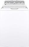 GE GTW500ASNWS Top Loading Washer with Stainless Steel Basket, 4.6 Cu. Ft. Capacity, 13 Cycles, White