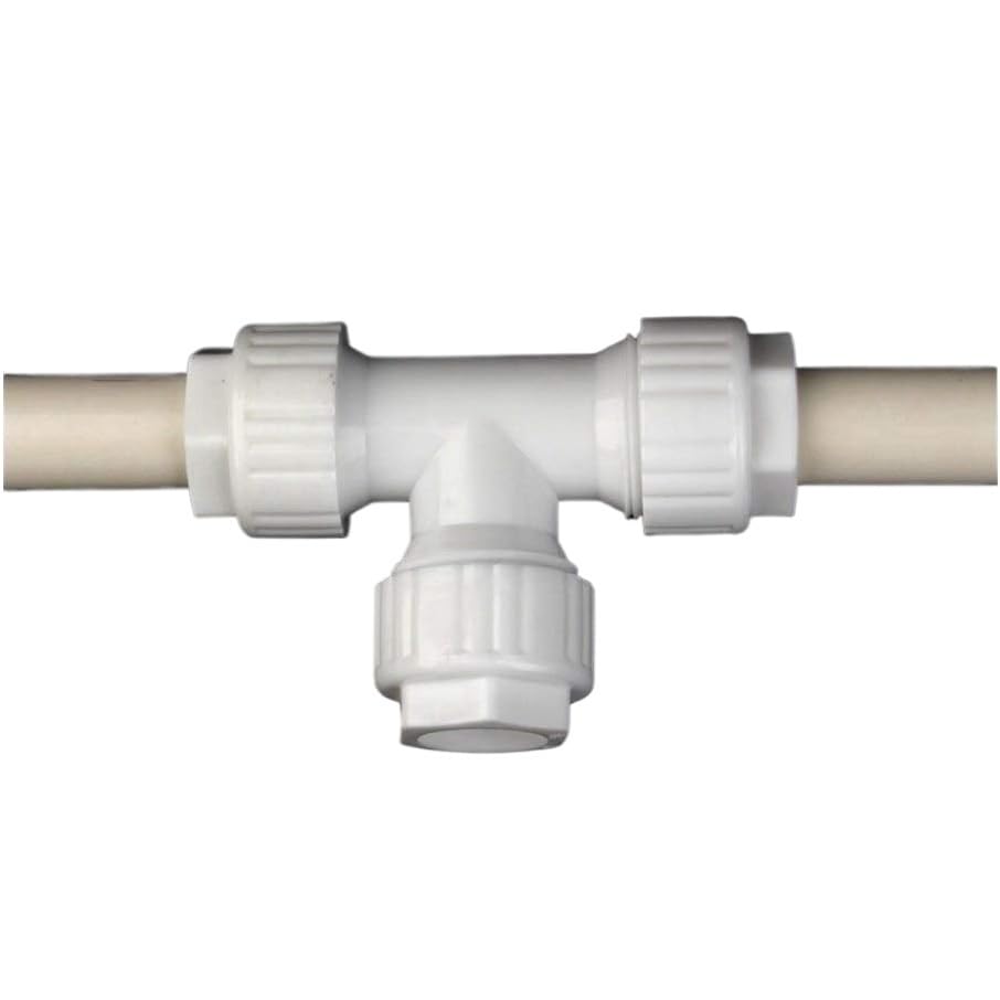 Accesorios de plomería, 10 piezas de conector en T de tubo, conector rápido, accesorios de tubería de agua de PVC, sistemas de riego de jardín, juntas, conductos(40mm)