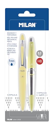 Milán Blíster 1 Bolígrafo Azul y 1 Portaminas 0.5 mm Capsule Silver