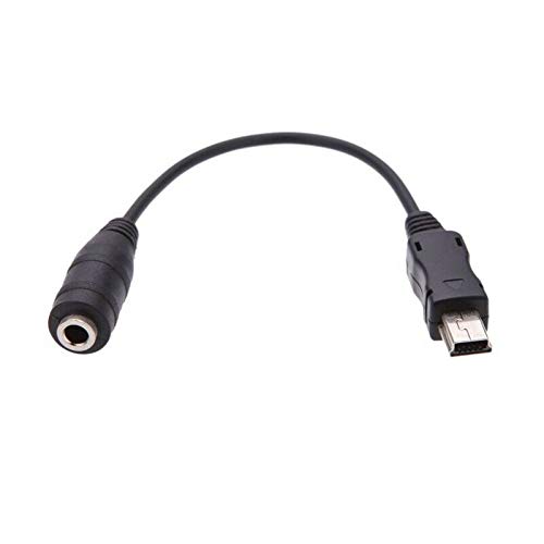 1X(Mini USB to 3.5mm Mic Microphone Adapter Cable Cord for go pro HD