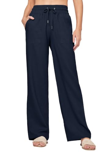 Image of Willit Women Linen Pants Wide Leg Palazzo Trousers 29 inch /31 inch / 33 inch