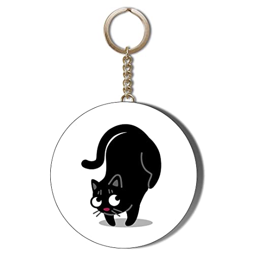 Gift Insanity CARTOON ACROBAT CAT 58mm LONG CHAIN KEYRING