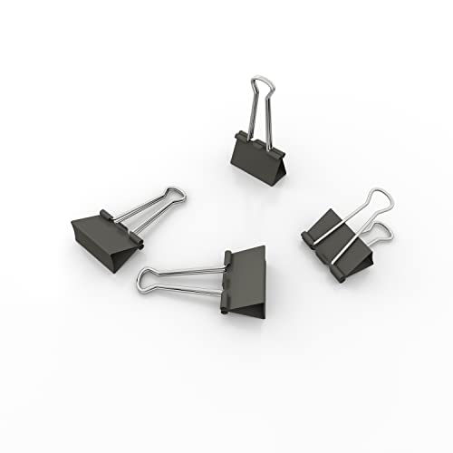 Pinzas multifunción de metal brillante de satén fuerte de acero, clips de color, para oficina o escuela, abrazadera de papel plegable, etc. 0,75 / 1,25 / 2 pulgadas