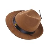 Luxshiny ペット用ポリエステル製五芒星カウボーイハット 繊細な犬用装飾帽子 軽量子犬アクセサリー パーティーや写真撮影向け