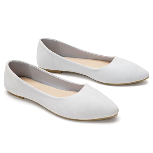 GLAMORA Bailarinas Planas para Mujer Elegantes y cómodas Tipo mocasín con Punta Fina y Suela Antideslizante, Ideales para Boda, comunión, Oficina, Trabajo o Uso Diario Urbano y Formal