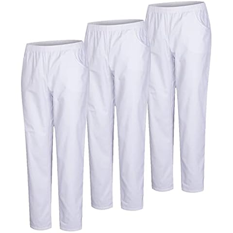 Pack 3 Pcs - Pantalón Sanitario Unisex XL Blanco 21 Cover