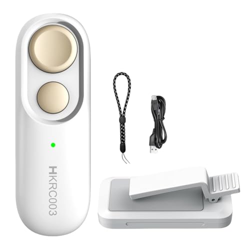 Volteador de control de página para Kindle Paperwhite Oasis Kobo EReaders portátil, obturador remoto con cordón para iPad y tabletas (dorado)