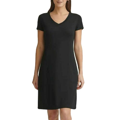 Andrew Marc Marc New York Women's Short Sleeve V-Neck Casual Dress (Small, Black) at Amazon Women's Clothing store Andrew Marc Marc New York Women's Short Sleeve V-Neck Casual Dress (Small, Black) at Amazon Women's Clothing store