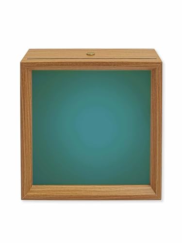 Wood Night Light Box Wave Ride Blue Wooden LED Night