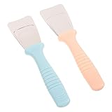 Housoutil 2pcs Refrigerator Deicing Shovel Household Gadgets Metal Scraper Stainless Steel Refrigerator Ice Remover Scraper Refrigerator Ice Scraper Freezer Ice Cleaning Tool Dual Purpose