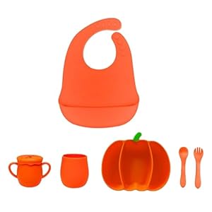 Yigzycn Halloween Kürbis Kindergeschirr-Set