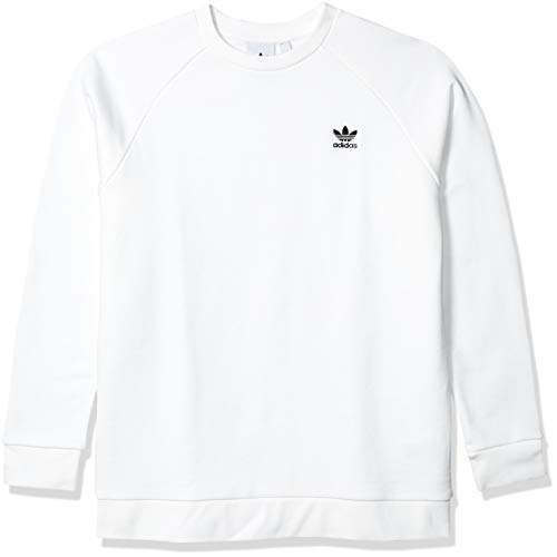Adidas originals mens trefoil essentials crewneck sweatshirt whit…