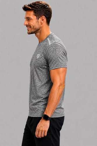 Image of Gym T Shirt for Man Half Sleeve | Quick Dry Sports Regular Fit Tshirt for Men | Breathable Gym Activewear Workout T Shirts for Men