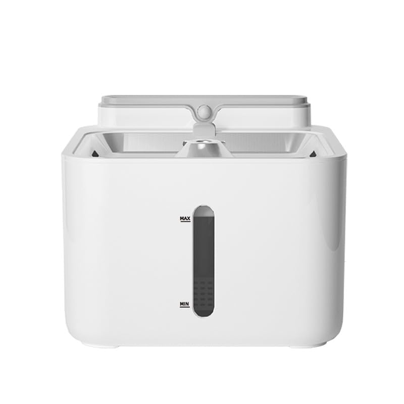 Qcwwy Fuente de Agua Inalámbrica para Gatos con Sensor de Infrarrojos Lejanos, Dispensador de Agua Automático de Acero Inoxidable para Mascotas, Fuente de Alimentación Dual (Modelo de Carga de 2600