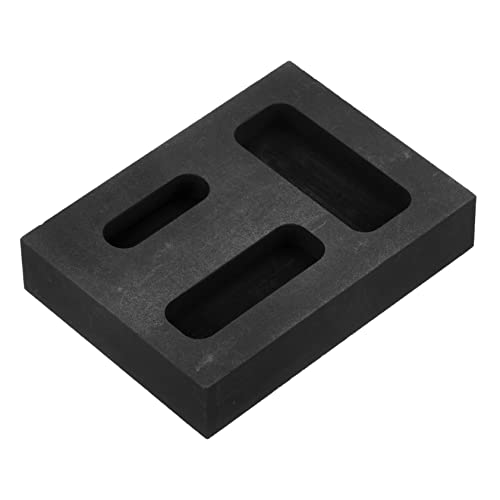 TEHAUX Dreiloch Graphit Schmelzform mit Hoher Temperatur und Korrosionsbeständigkeit für Schmuck und Metall zum Präzisen Gießen