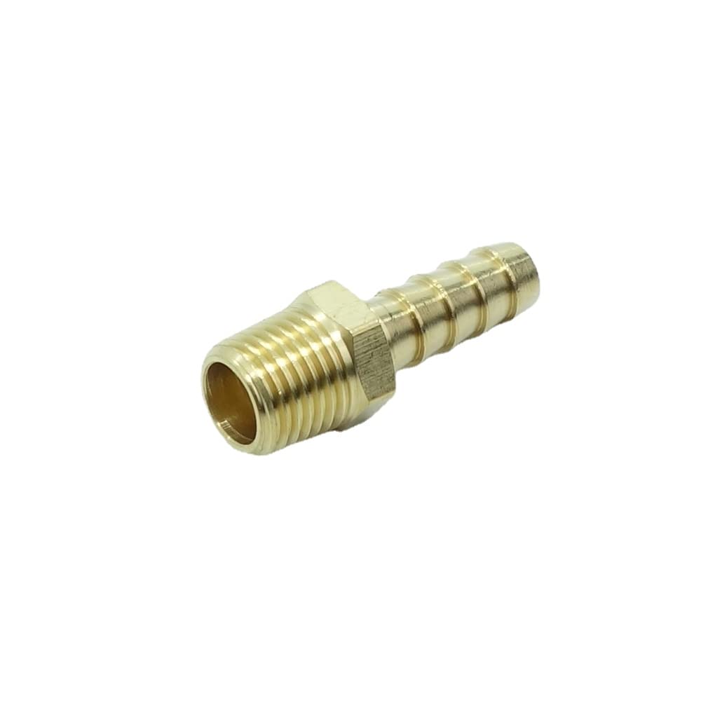 5 Pcs Brass Hose Barb Fittings 1/2" Barb to 1/2 NPT Male Pipe Adapter — view 9