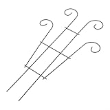 Design di qualità: la struttura in metallo per piante è dotata di un supporto per foglie di fiori in ferro e un palo da arrampicata fissato in vaso. Le sue dimensioni compatte e la costruzione robusta lo rendono un accessorio da giardino affidabile, per un uso duraturo.
