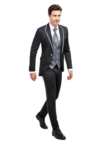 Blazer veste de costume homme slim coupe décontractée à un bouton Ulnomio avec revers en pointe