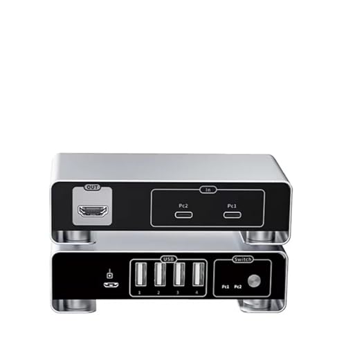 Convertidor Digital, Conmutador KVM USB C a DP 8K 60 Hz 4K 144 Conmutadores Thunderbolt Tipo con Controlador