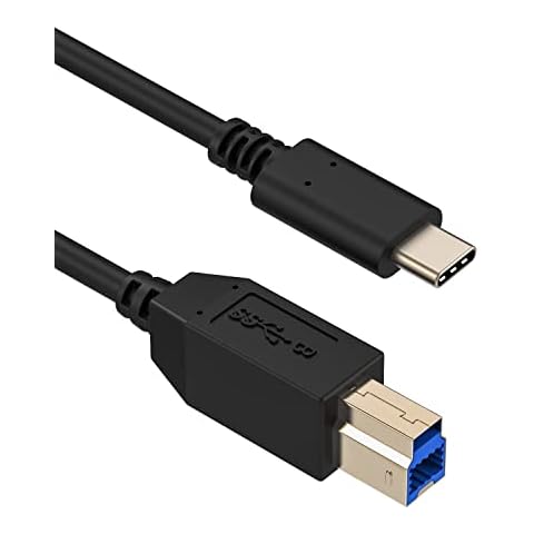 CBUS 6ft USB-C to USB-B USB 3.0 Cable Compatible with iFi Zen DAC, Dell Monitors, Printers Scanners, External Hard Drives, USB Hub Docking Stations & More (Black) Cover