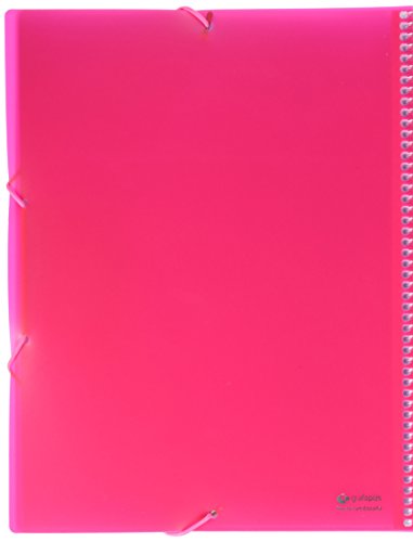 grafoplas 39883054 Folder - 30 Pockets, A4, Tapas PP, Fuchsia - Image 2