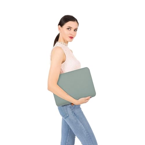 Image of MOSISO Laptop Case 13.3 inch, 13-13.3 inch Laptop Sleeve Bag Compatible with MacBook Air /Pro 13 /Pro 14 M5 M4 M3 M2 M1, HP Dell ASUS Lenovo, Neoprene Computer Sleeve Bag with Small Case, Antique Green