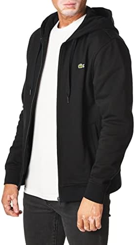 Lacoste men's sport long sleeve full zip fleece hoodie Clearance