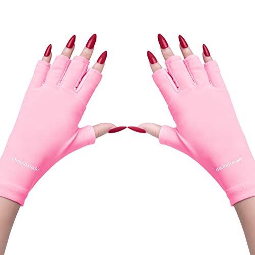 Melodysusie Uv Led Nail Lamp 54W Professional Nail Dryer With Uv Glove Pink Kit #TOP1