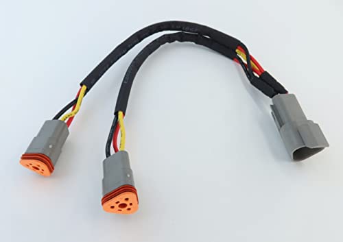 Cable divisor DT 3 pines macho a 2 hembras 30 cm miniatura 3