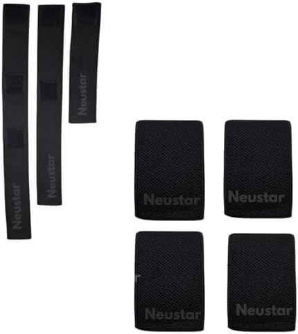 Neustar MAX Physio Therapy Machine Elastic Straps/Band/Velcro belt BLACK Color for Placing Rubber Pads for All Physiotherapy Machine (4 Pack 12 Piece Set)