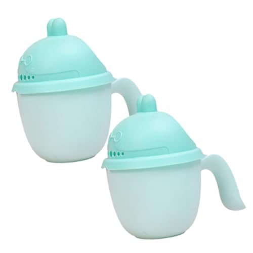 UKCOCO Tazas De Baño para Enjuagar Al Ñiño, 2 Unidades, Diseño Dibujos Animados, Tamaño Pequeño, Fácil De Usar, para Bebés y Niños, Enjuague Seguro De Cabello Baño, Color Verde