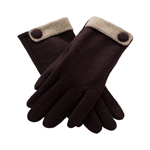 Guantes táctiles de terciopelo para ciclismo y conducción invernal con forro grueso