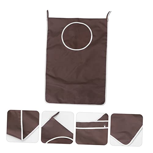 Cesto para ropa sucia de gran capacidad en tela Oxford color café para baño y dormitorio 4