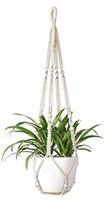 Mkouo Makramee Pflanzenampel 89cm Boho Deko