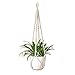 Support Suspendu Macramé Pour Plantes - 3 Pièces Avec Crochets - Corde Coton 90 Cm, Perles Incluses
