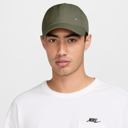 Image of Nike Unisex Adult Dri-FIT Club Unstructured Metal Swoosh Cap Hat | Mens and Womens