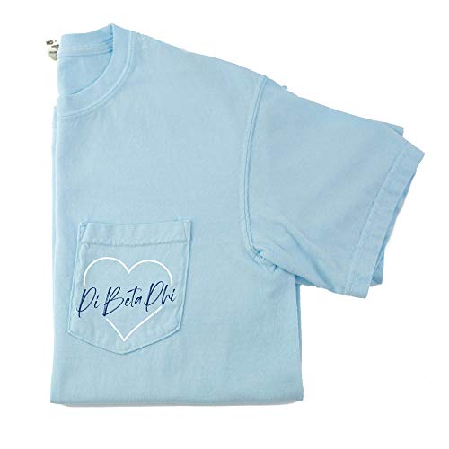 Go Greek Chic Heart Pocket T-Shirt – Sorority Apparel, Graphic Tee for Women, Greek Life Clothing, Big Little Reveal Gift