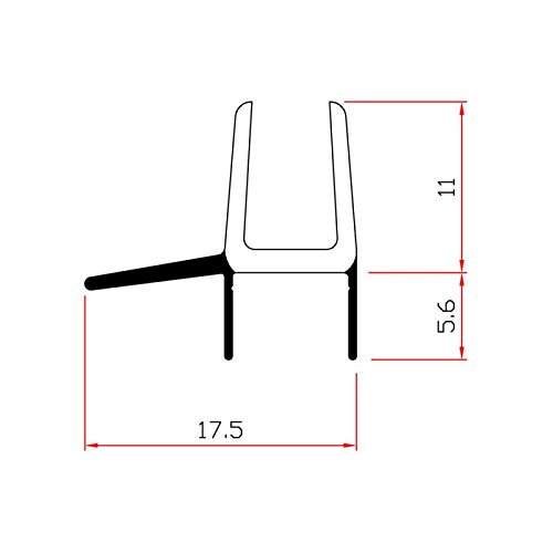 Ricambi & Box Doccia Guarnizione Box Doccia con Gocciolatoio per Vetro 6 mm 200 cm