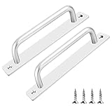 2 Stück Schiebetür Griffe, Scheunentor Griff, Schiebetür Handgriff Silber, Türgriff aus Aluminiumlegierung mit Schrauben, Küchengriffe, Türgriff Für Schrank Küchen Schlafzimmer