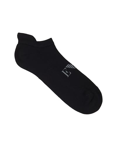Emporio Armani Basic Logo Footie Socks Chaussettes, Noir, Taille Unique Homme