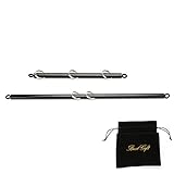 EXREIZST Expandable 2 Spreader Bar Adjustable Home Gyms Indoor Sports Fitness Training Tool Set Kit, Black