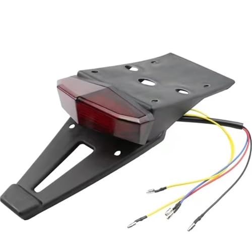 Feu arrière frein de moto universel 12V avec support de plaque pour scooter