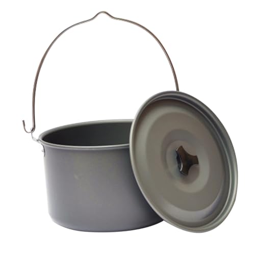 Casserole suspendue de camping en aluminium pour cuisiner facilement pour plusieurs personnes