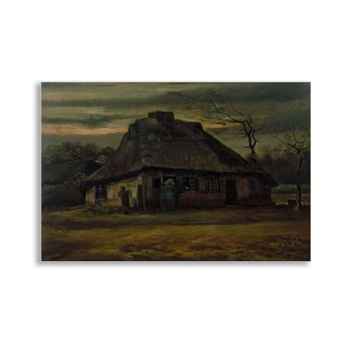 HANHANARTYX Poster Decorative Canvas Painting The cottage Vincent van Gogh