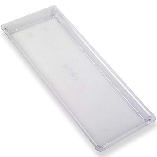 2 trasparente vassoio rettangolare 35 x 13.8 cm