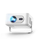 Mini Projector 4K Support Built-in Android 14, Portable Projector with WiFi 6 and Bluetooth 5.4, Auto Focus & Vertical Keystone, 180°Rotatable, Smart Proyector for Outdoor Home HY300Max