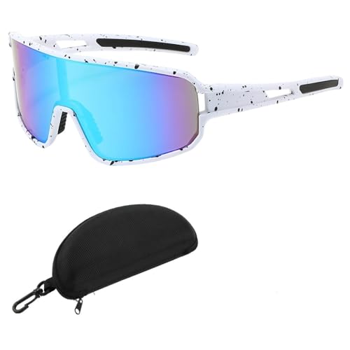 Image of PROBEROS Cycling Sunglasses for Men Stylish, UV400 Tinted Polarized Sunglasses Fashion Sport Set, Unique Frame Design, Outdoor Anti-Glare for Cycling, Driving, Hiking