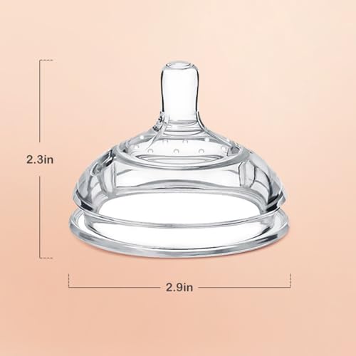 Image of Haakaa Gen.3 Silicone Anti-Colic Baby Bottle Nipples - 100% Silicone Teat for Baby Bottles, Varible Flow, 6m+, 2pcs