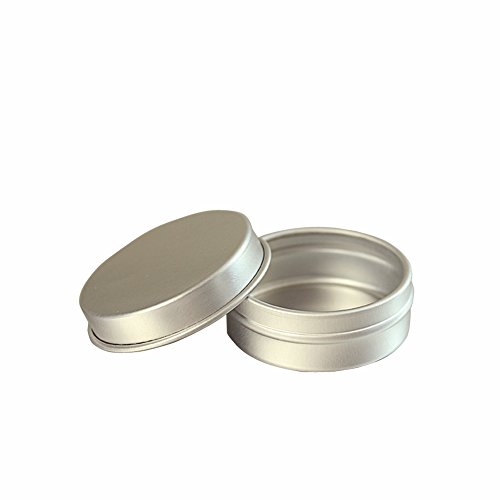 3PCS 10ML Empty Electroplating Aluminum Bottle Portable Refillable Circular Metal Box Cream Jar Makeup Container Packing Cans for Shea Butter Pomade Lipstick Ointment